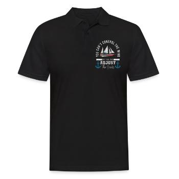 Sailing Ocean - Men's Polo Shirt - black - Front - Kai (181cm)