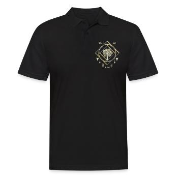 Rune Symbolism Warrior Spirit - Men's Polo Shirt - black - Front - Kai (181cm)