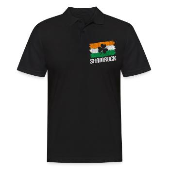 Motivation Happy Optimist Lucky Symbol - Men's Polo Shirt - black - Front - Kai (181cm)