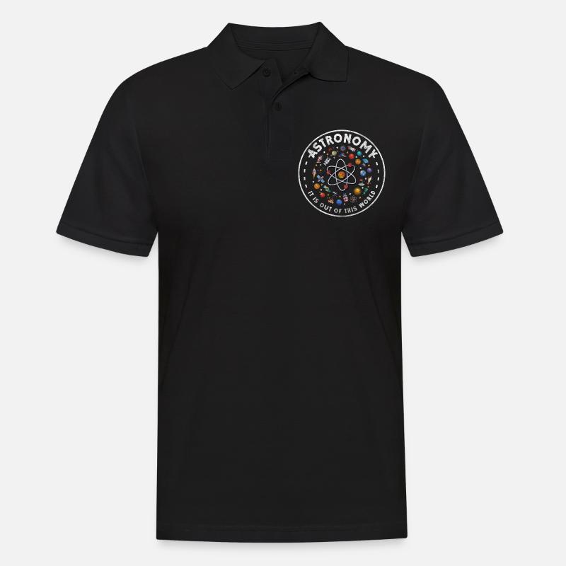 Étoiles spatiales Astronomie Terre - Polo Homme - noir