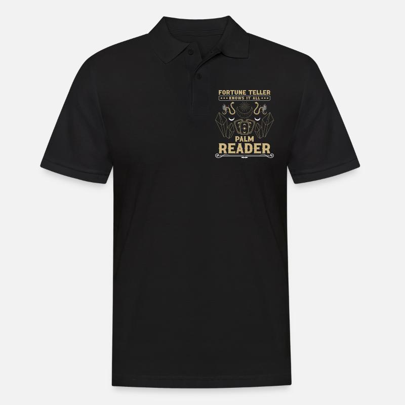 Kristallkugel Astrologie Hellsehen Sternzeichen - Männer Poloshirt - Schwarz
