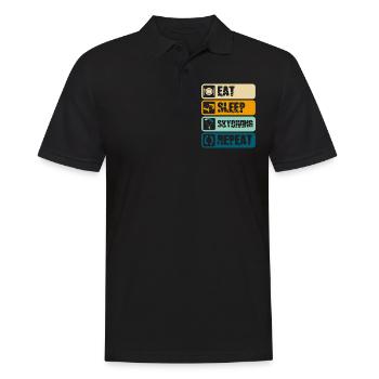 Skydiving Sky Freefall - Men's Polo Shirt - black - Front - Kai (181cm)