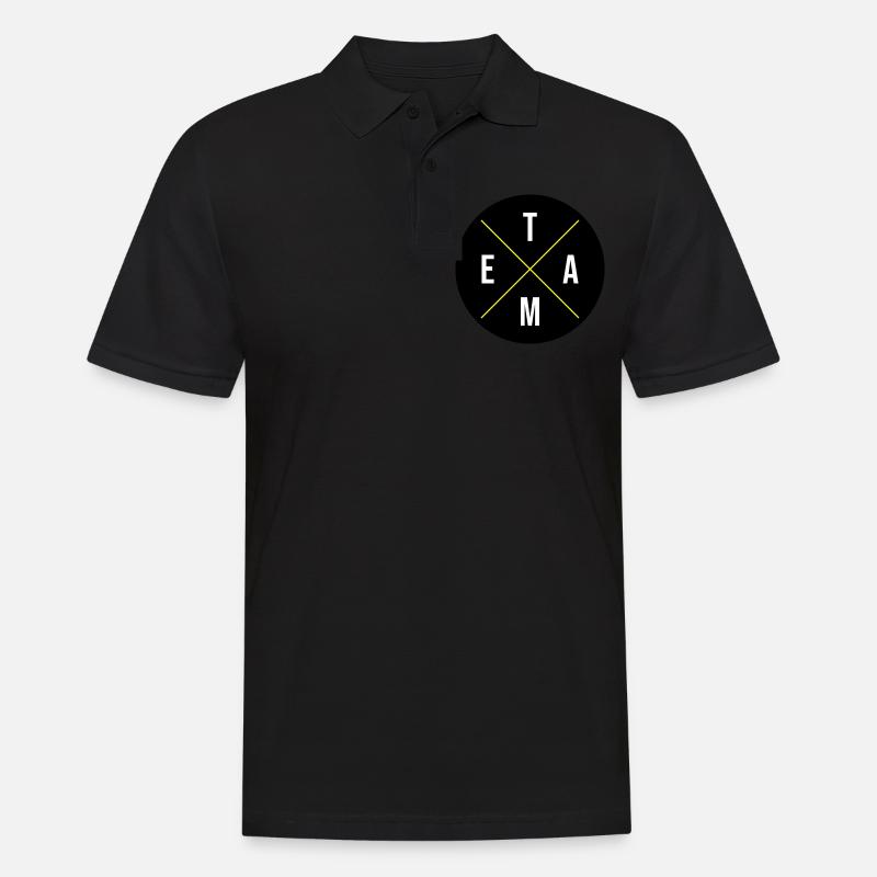 Team Kreis - Männer Poloshirt - Schwarz