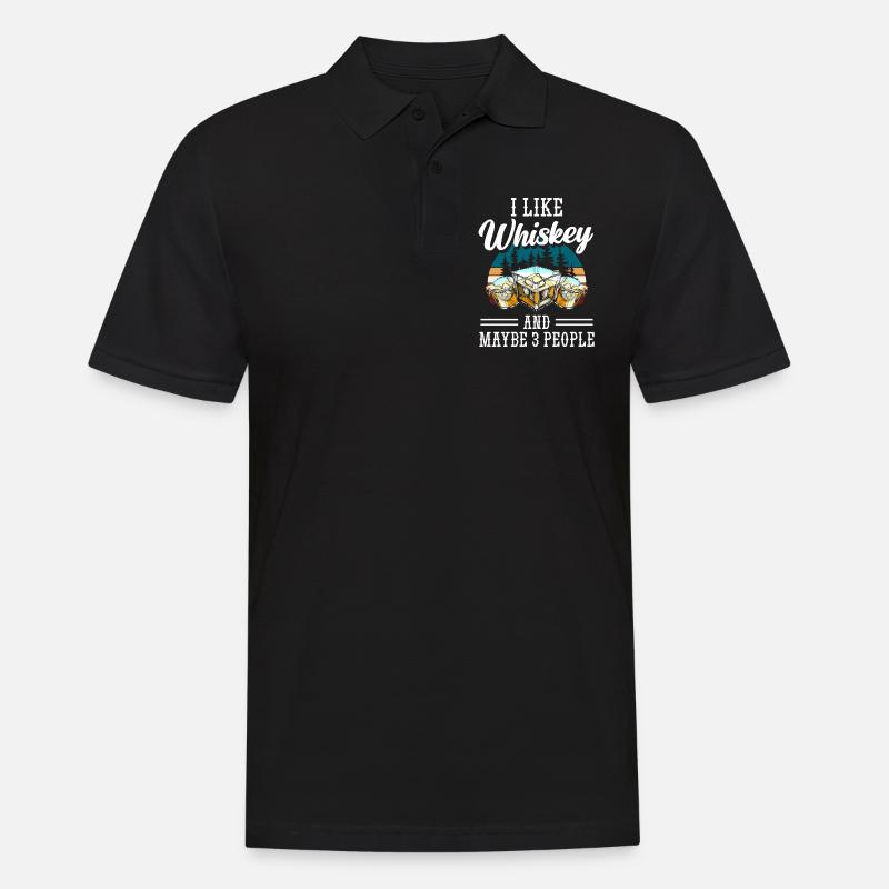 Schnaps Kellner Bar - Männer Poloshirt - Schwarz
