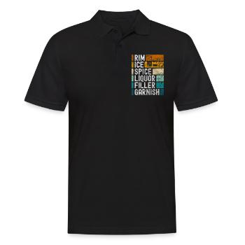 Cocktail Drinks Drink Drink - Men's Polo Shirt - black - Front - Kai (181cm)