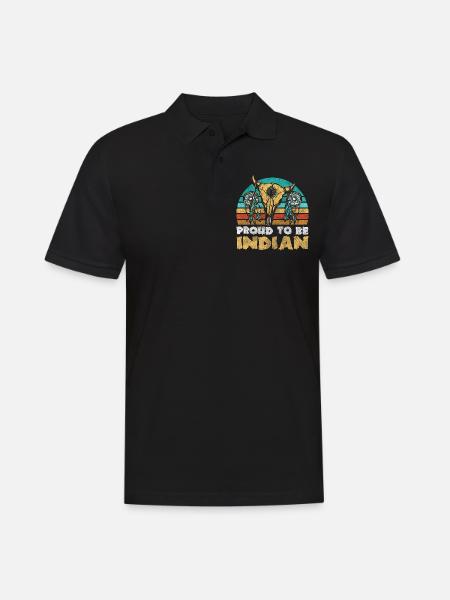 Ureinwohner Federschmuck Tot Symbole - Männer Poloshirt - Schwarz