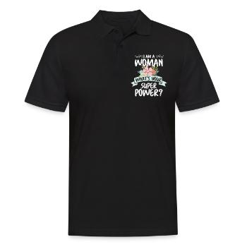 Célébration féministe des femmes - Polo Homme - noir - Devant - Kai (181cm)