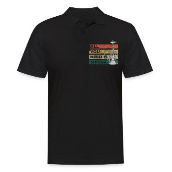 narguilé à la vapeur mégot à fumer - Polo Homme - noir - Devant - Kai (181cm)