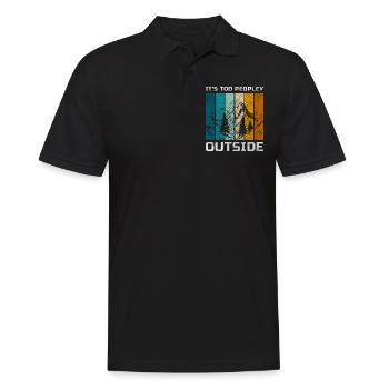 Antisozial Schüchtern Humor Zurückgezogen - Männer Poloshirt - Schwarz - Vorne - Kai (181cm)