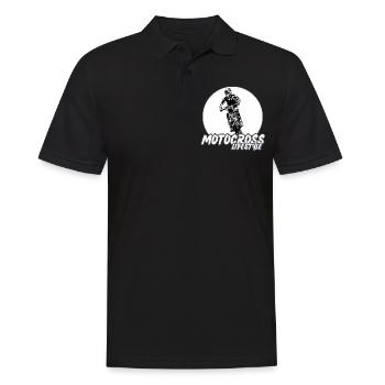 Motocross / Enduro / Freestyle mx / Dirtbike retro - Men's Polo Shirt - black - Front - Kai (181cm)