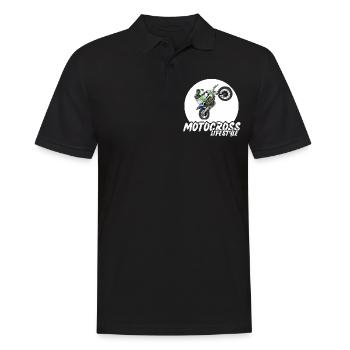 Motocross / Enduro / Freestyle mx / Dirtbike retro - Men's Polo Shirt - black - Front - Kai (181cm)
