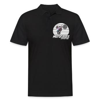 Motocross / Enduro / Freestyle mx / Dirtbike retro - Men's Polo Shirt - black - Front - Kai (181cm)