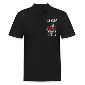 Motorcycle Lifestyle / Motorrad / Motorräder biker - Männer Poloshirt - Schwarz - Vorne - Kai (181cm)