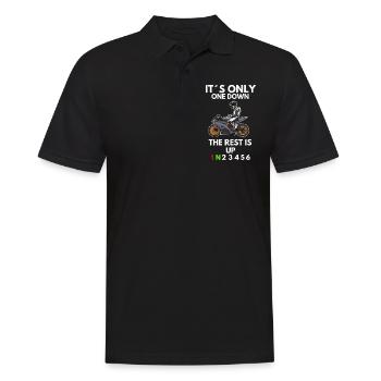 Motorcycle Lifestyle / Motorcycle / Motorcycle biker - Men's Polo Shirt - black - Front - Kai (181cm)