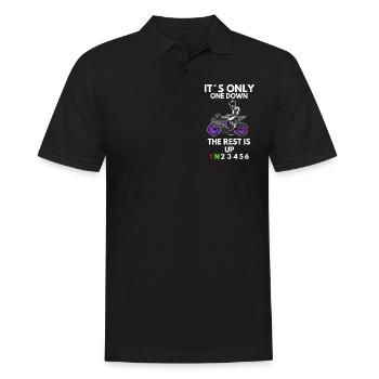 Motorcycle Lifestyle / Motorcycle / Motorcycle biker - Men's Polo Shirt - black - Front - Kai (181cm)