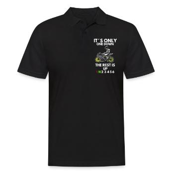 Motorcycle Lifestyle / Motorcycle / Motorcycle biker - Men's Polo Shirt - black - Front - Kai (181cm)