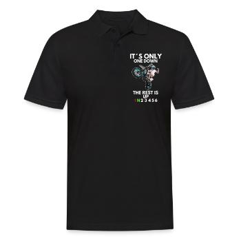 Supermoto / Supermotard / Supermoto Wheelie Biker - Polo Homme - noir - Devant - Kai (181cm)