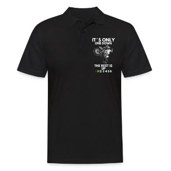 Supermoto / Supermotard / Supermoto Wheelie Biker - Polo Homme - noir - Devant - Kai (181cm)