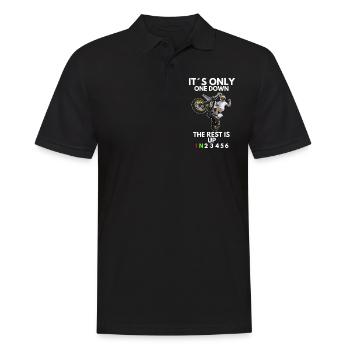 Supermoto / Supermotard / Supermoto Wheelie Biker - Polo Homme - noir - Devant - Kai (181cm)