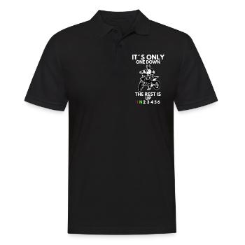 Supermoto / Supermotard / Supermoto Wheelie Biker - Polo Homme - noir - Devant - Kai (181cm)