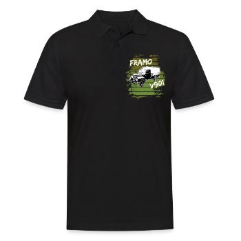 Camion transporteur à plateau Framo DDR IFA Oldtimer - Polo Homme - noir - Devant - Kai (181cm)