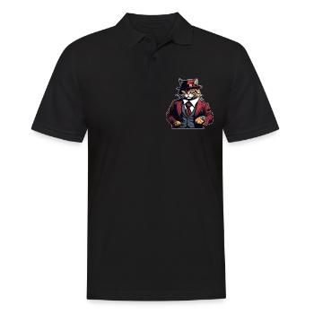 Cat Shirt Cat Gift Idea Putty - Men's Polo Shirt - black - Front - Kai (181cm)