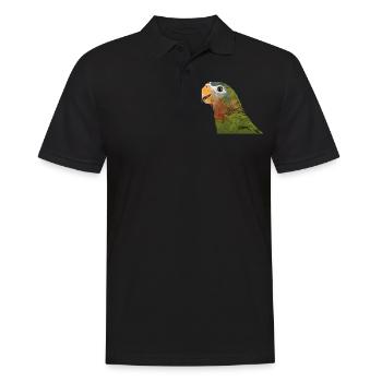 Amazonas mit gelber Rechnung - Männer Poloshirt - Schwarz - Vorne - Kai (181cm)