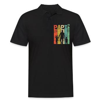 Papa Jumeau Père de Jumeaux Papa Fête des Pères - Polo Homme - noir - Devant - Kai (181cm)