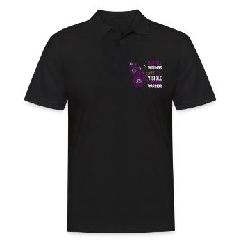 Sarkoidose-Krieger: Unsichtbarer Mut - Männer Poloshirt - Schwarz - Vorne - Kai (181cm)