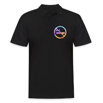 Rauchen verboten - Männer Poloshirt - Schwarz - Vorne - Kai (181cm)
