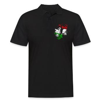 Drapeau italien football - Polo Homme - noir - Devant - Kai (181cm)