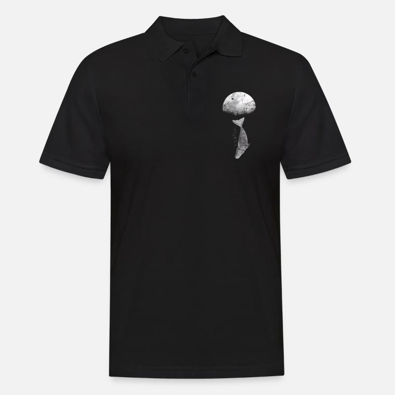 Baleine rorqual bleu cachalot évolution - Polo Homme - noir