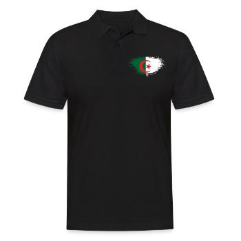 Algerien - Männer Poloshirt - Schwarz - Vorne - Kai (181cm)