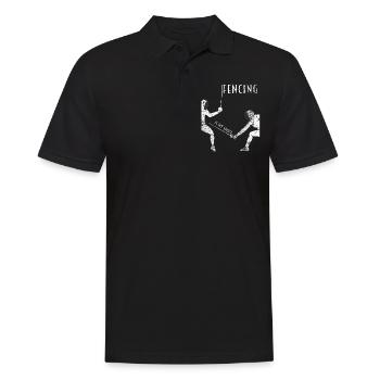 Duel fencing fencing sport fencer saber epee Gesch - Men's Polo Shirt - black - Front - Kai (181cm)