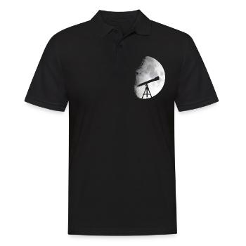 Telescope Space - Men's Polo Shirt - black - Front - Kai (181cm)