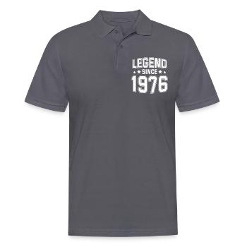 Legende seit 1976 - Männer Poloshirt - Anthrazit - Vorne - Nico (186cm)