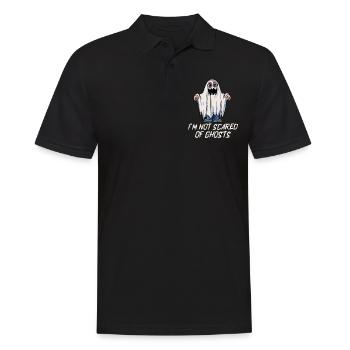 I'm not afraid of ghosts - Men's Polo Shirt - black - Front - Kai (181cm)