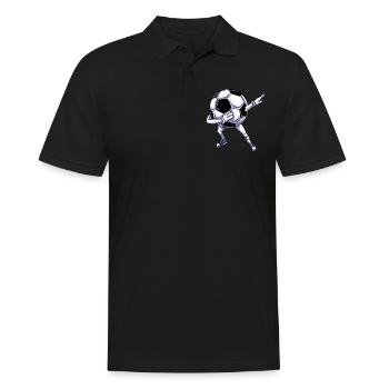 Joueur de football Dabbing - Polo Homme - noir - Devant - Kai (181cm)