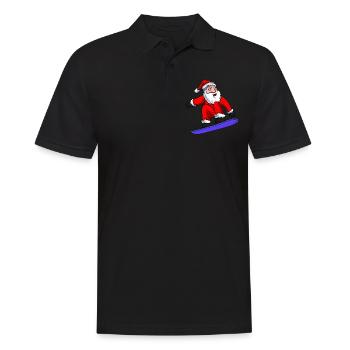 Père Noël Snowboard - Polo Homme - noir - Devant - Kai (181cm)