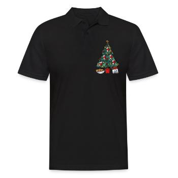 Christmas tree - Men's Polo Shirt - black - Front - Kai (181cm)