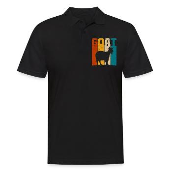 Ziege Ziege Ziege T-Shirt - Männer Poloshirt - Schwarz - Vorne - Kai (181cm)