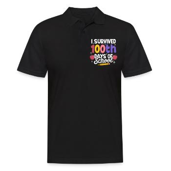 Lehre Unterrichten 100. Tage der Schule Lehrer - Männer Poloshirt - Schwarz - Vorne - Kai (181cm)