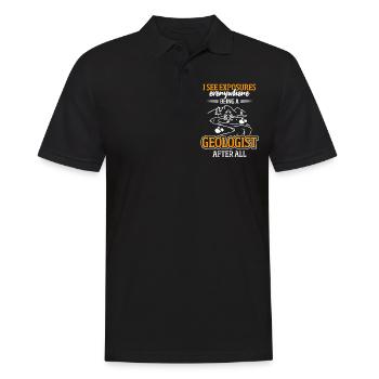 Géologue Géologie Collecte de roches - Polo Homme - noir - Devant - Kai (181cm)