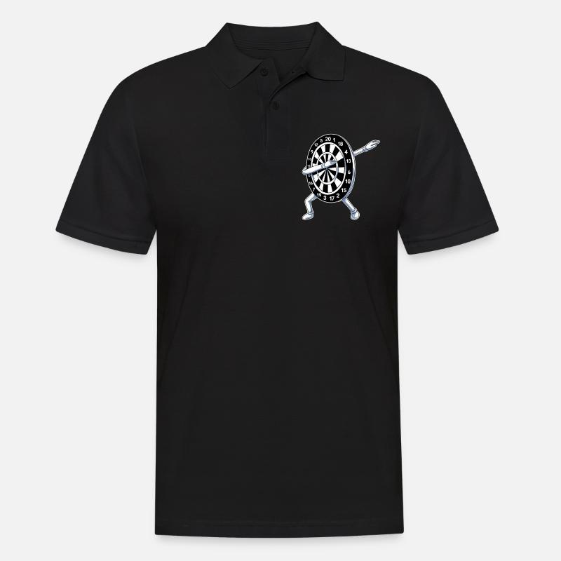 Dart Dartscheibe - Männer Poloshirt - Schwarz