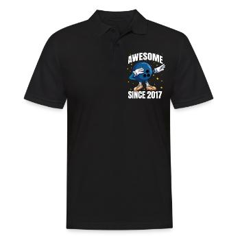 Awesome Since 2017 - 6th Bowling Birthday - Men's Polo Shirt - black - Front - Kai (181cm)