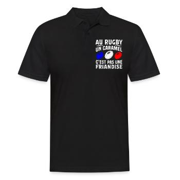 Joueur de rugby - Polo Homme - noir - Devant - Kai (181cm)