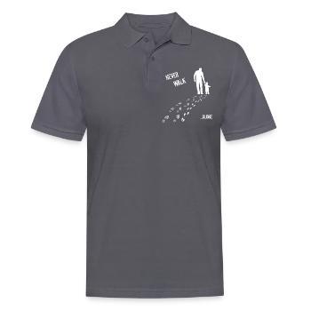 PÈRE & FILS NEVER WALK ALONE - Polo Homme - charbon - Devant - Nico (186cm)