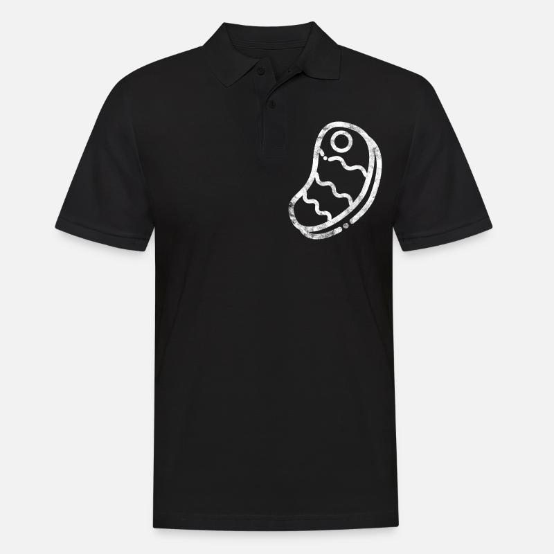 Fleisch - Männer Poloshirt - Schwarz