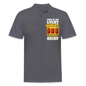 Casino Casino Play Video Games - Men's Polo Shirt - charcoal grey - Front - Nico (186cm)