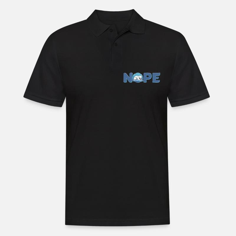 Nein, Eisbär - Männer Poloshirt - Schwarz